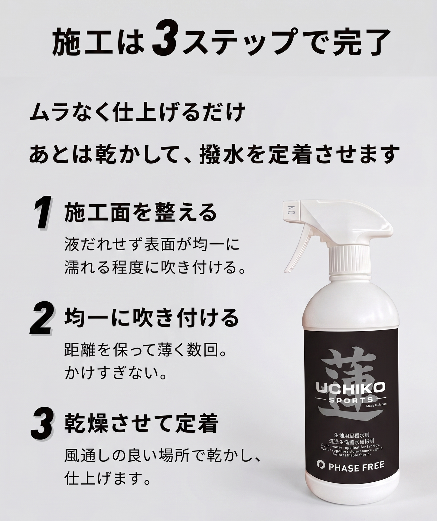 【蓮】Hachisu   生地繊維用 超撥水・保護スプレー